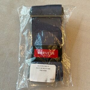 Harveys CNC Click and Carry strap. Blue monogram. New in plastic
